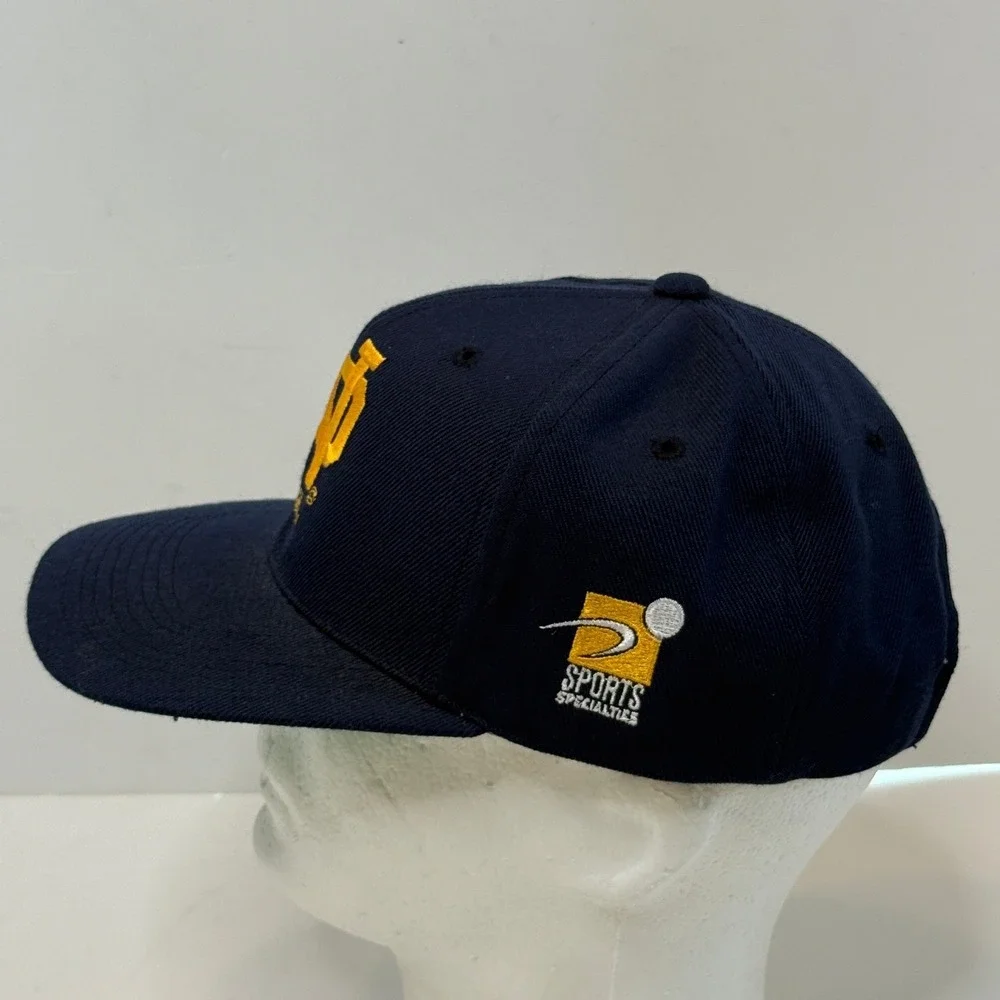 Vintage Sports Specialties Notre Dame Fighting Irish Snapback Hat Navy Blue Gold
